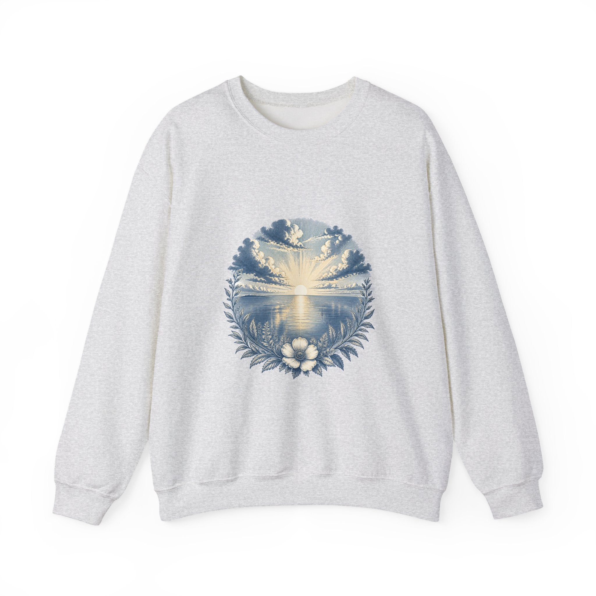 Matching Couple Sweatshirt - Sunrise & Sunset Matching Couple Comfort Colors Crew Vintage Art His Hers Honeymoon Gift - Design A