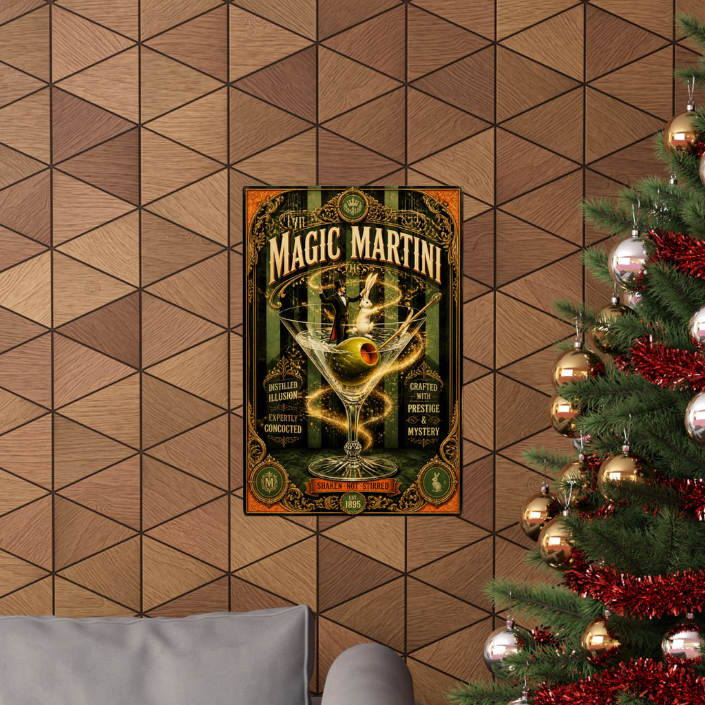 Martini Magician Wall Art Poster 24×36 Baroque Studio Decor Maximalist Print
