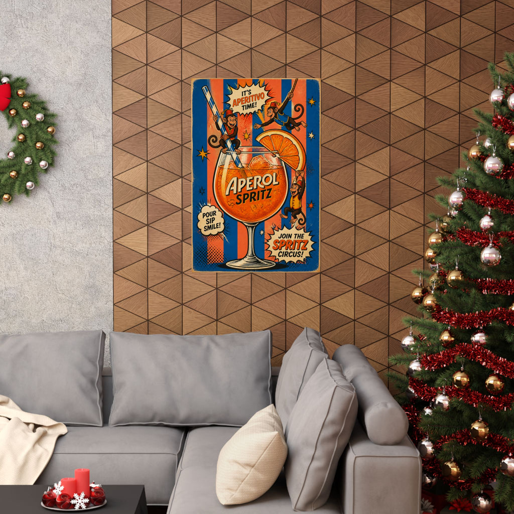 Aperol Spritz Monkeys Wall Art Poster 18×24 Pop Art Living Room Decor Maximalist Print