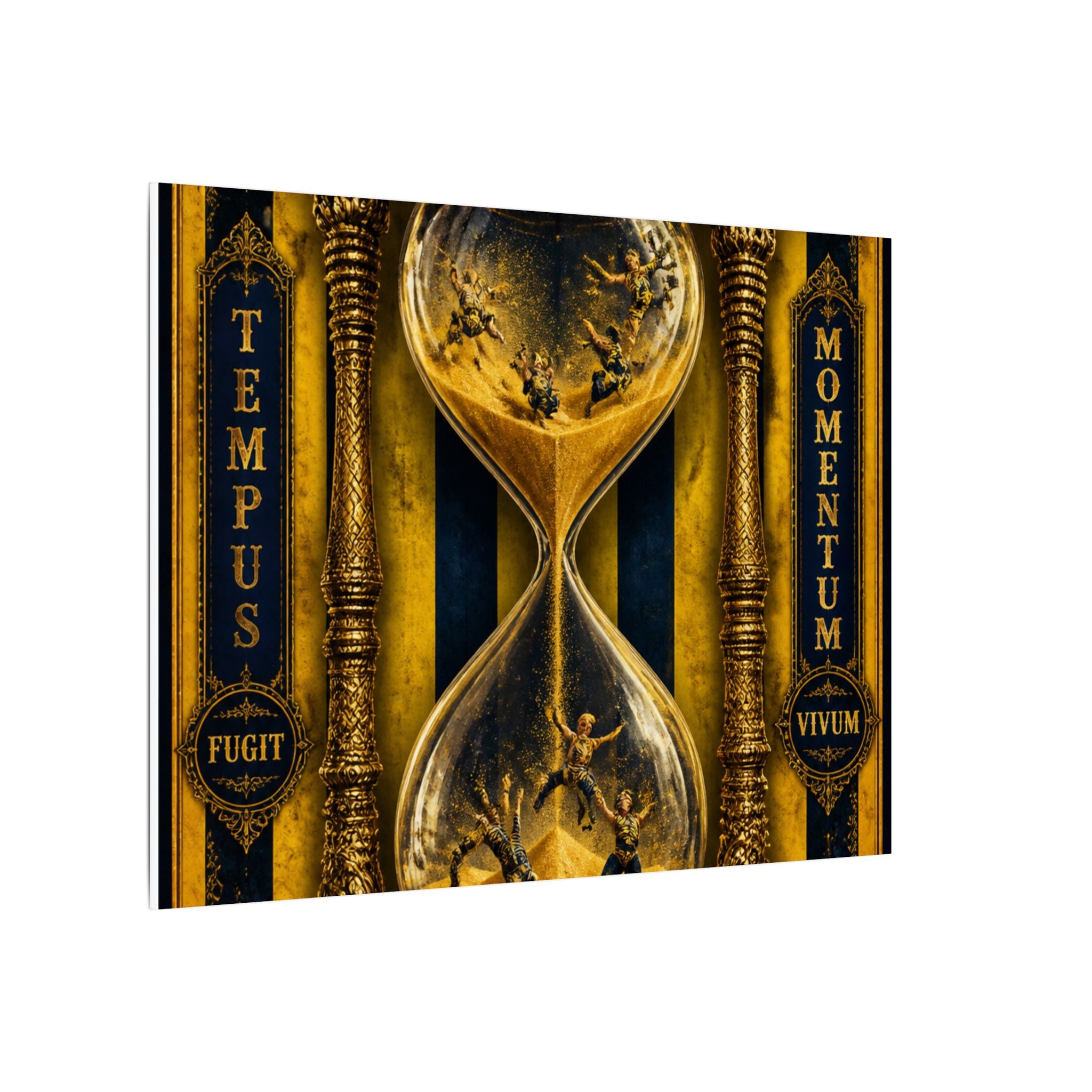 Hourglass Acrobats Wall Art Canvas 16×20 Baroque Home Office Decor Maximalist Print