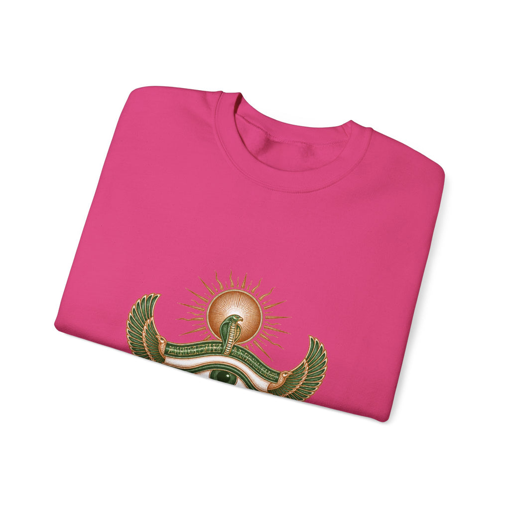 Matching Couple Sweatshirt - Eye of Ra & Horus Matching Couple Premium Fleece Sweatshirt Vintage Art His Hers Honeymoon Gift - Design A