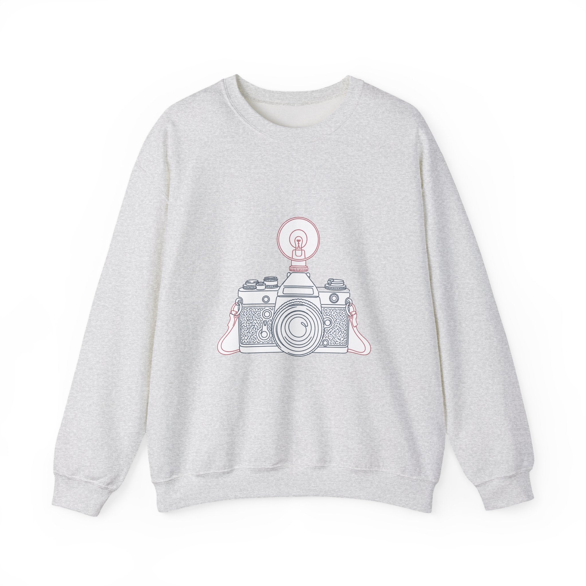 Matching Couple Sweatshirt - Camera & Film Matching Couple Comfort Colors Crew Minimalist Art His Hers Christmas Gift - Design A