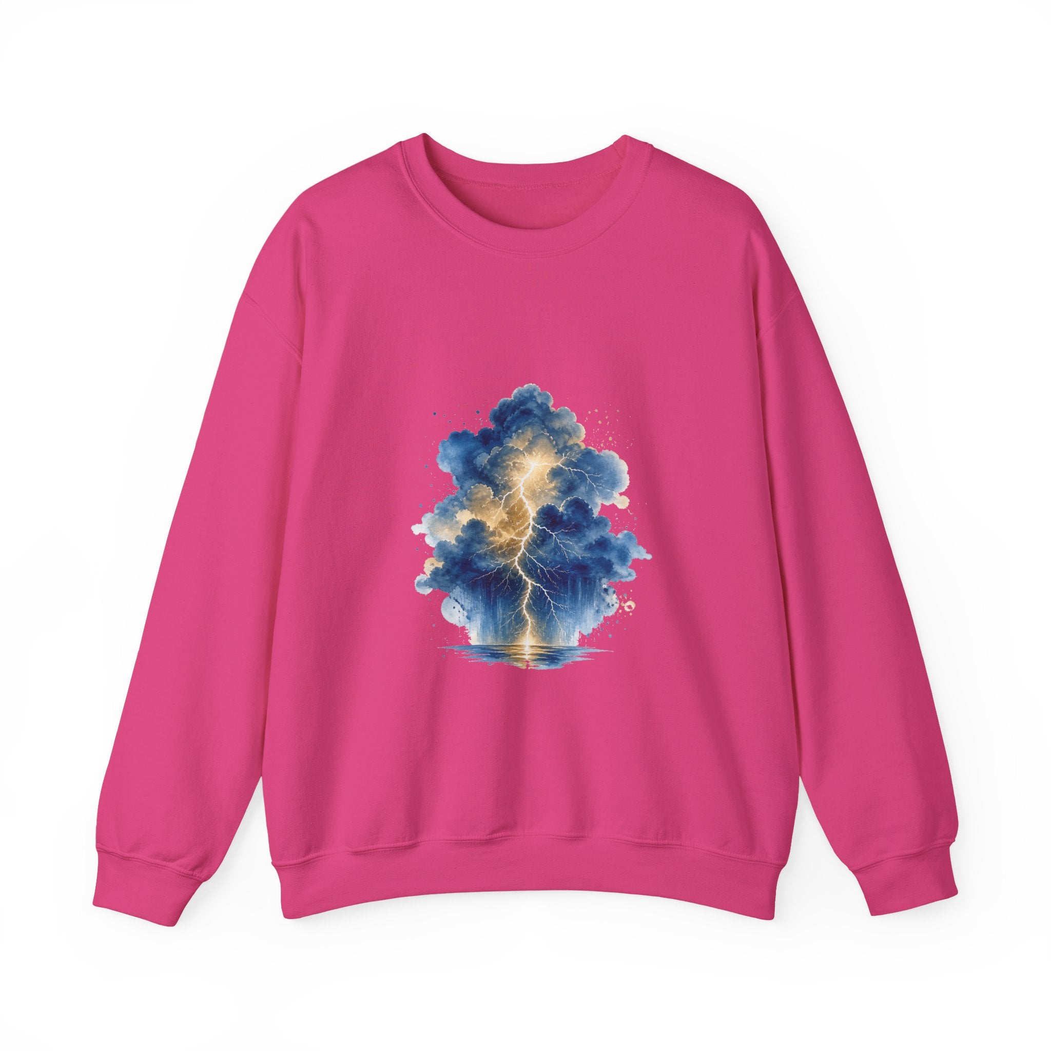 Matching Couple Sweatshirt - Storm & Rainbow Matching Couple Comfort Colors Crew Watercolor Art His Hers Birthday Gift - Design A