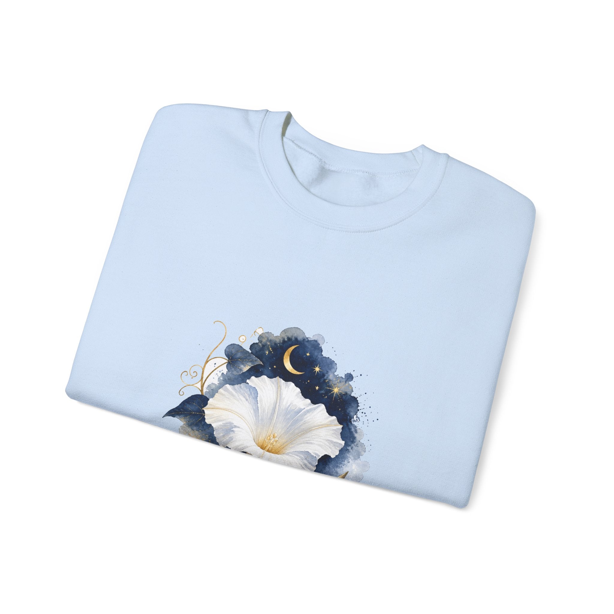 Matching Couple Sweatshirt - Sunflower & Moonflower Matching Couple Premium Fleece Sweatshirt Watercolor Art His Hers Birthday Gift - Design B