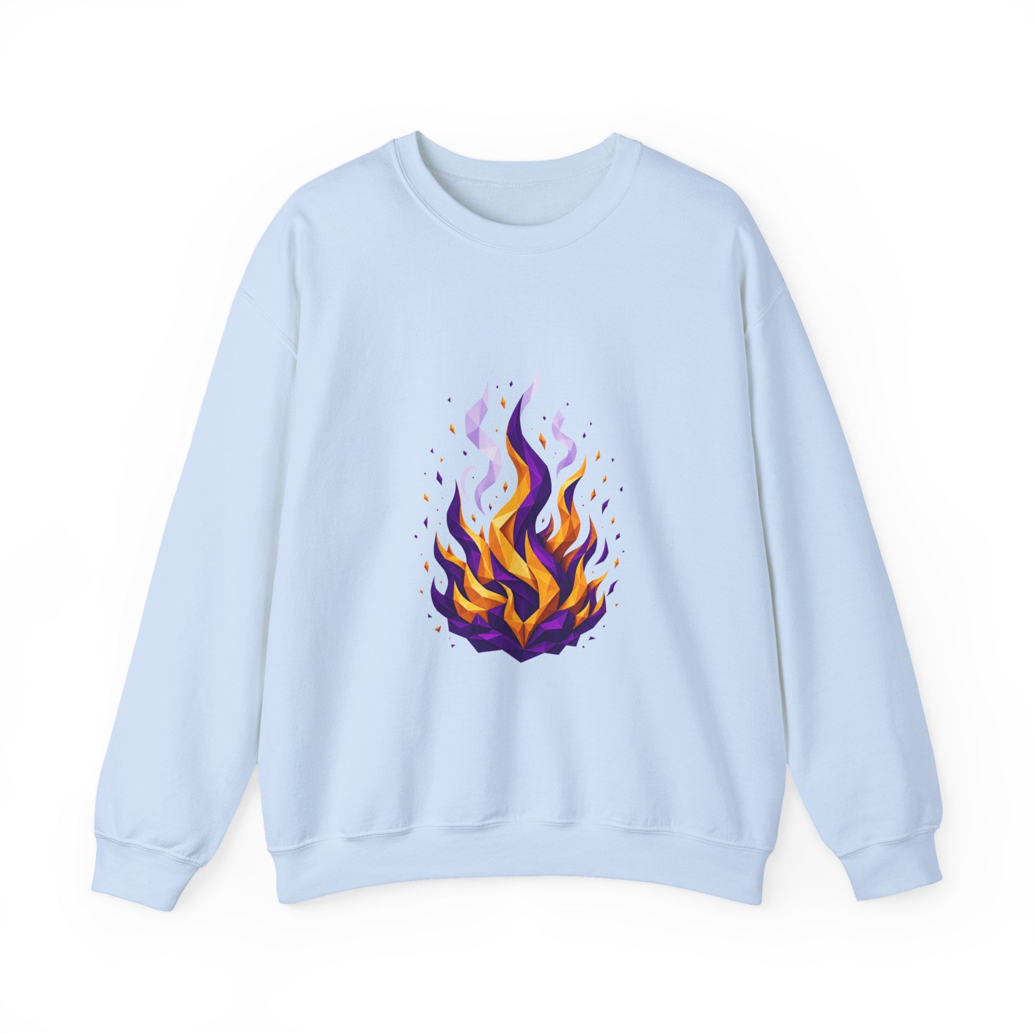 Matching Couple Sweatshirt - Wildfire & Waterfall Matching Couple Comfort Colors Crew Geometric Art His Hers Love Gift - Design A
