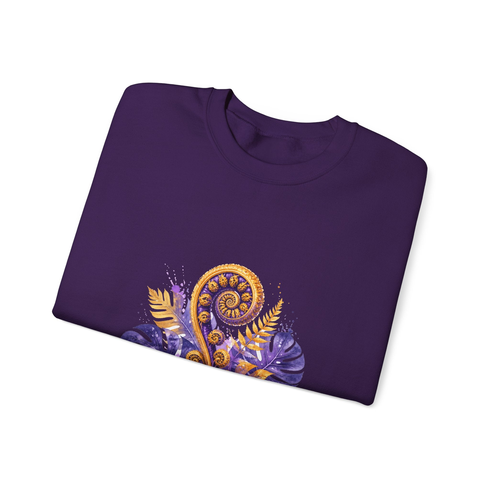 Matching Couple Sweatshirt - Desert & Rainforest Matching Couple Crewneck Sweatshirt Watercolor Art His Hers Engagement Gift - Design B