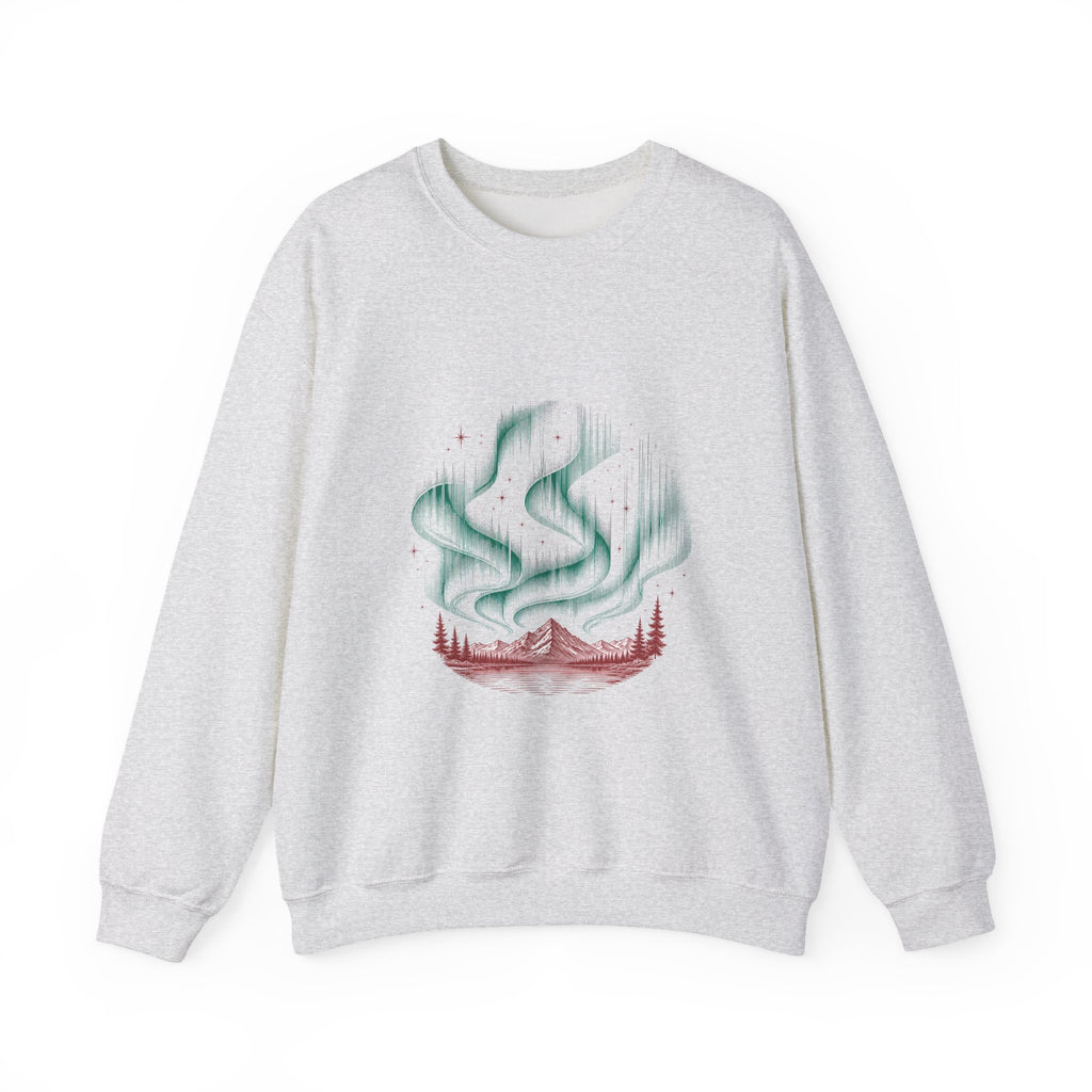 Matching Couple Sweatshirt - Aurora & Southern Cross Matching Couple Crewneck Sweatshirt Vintage Art His Hers Wedding Gift - Design A