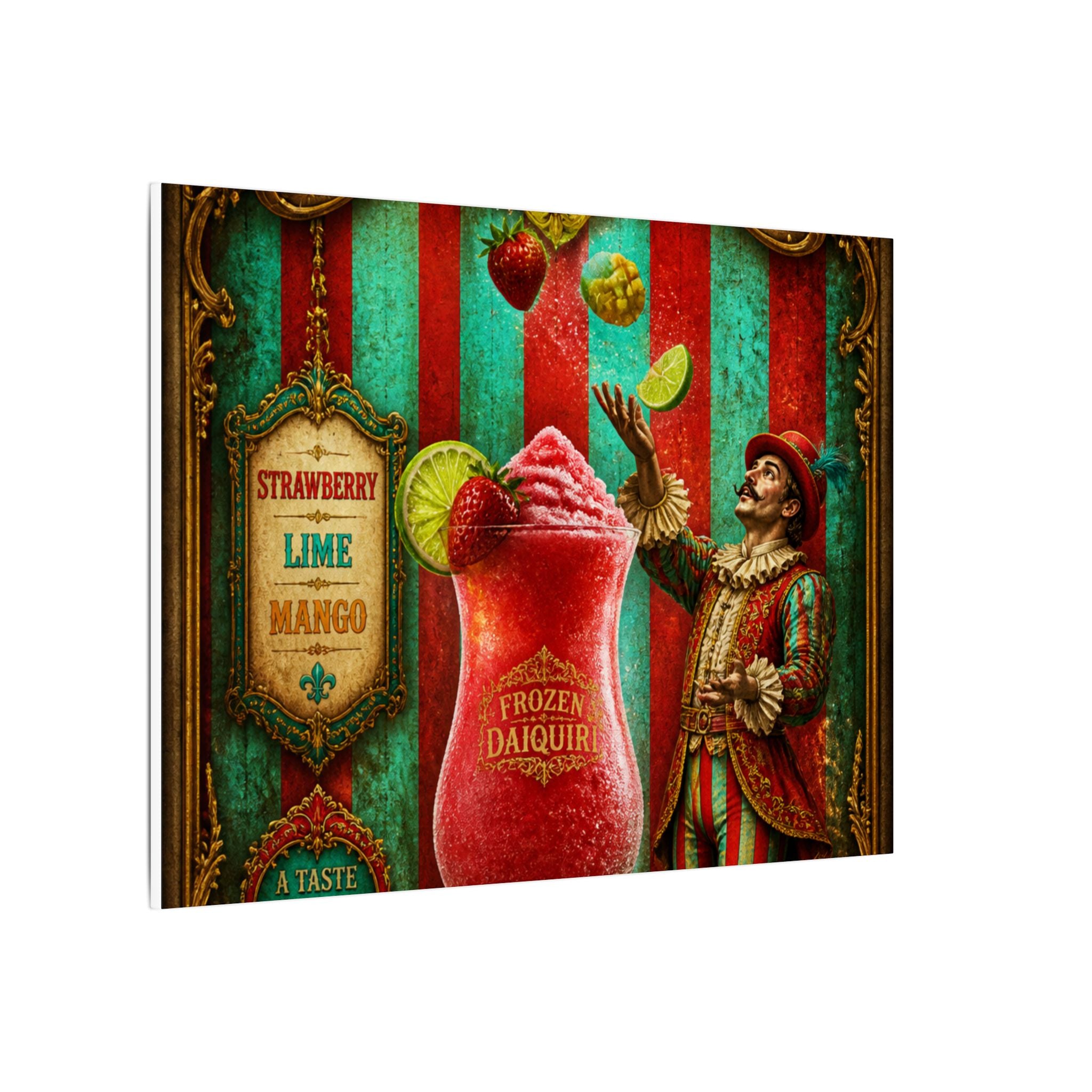 Daiquiri Fruit Juggler Wall Art Canvas 16×20 Baroque Home Office Decor Maximalist Print