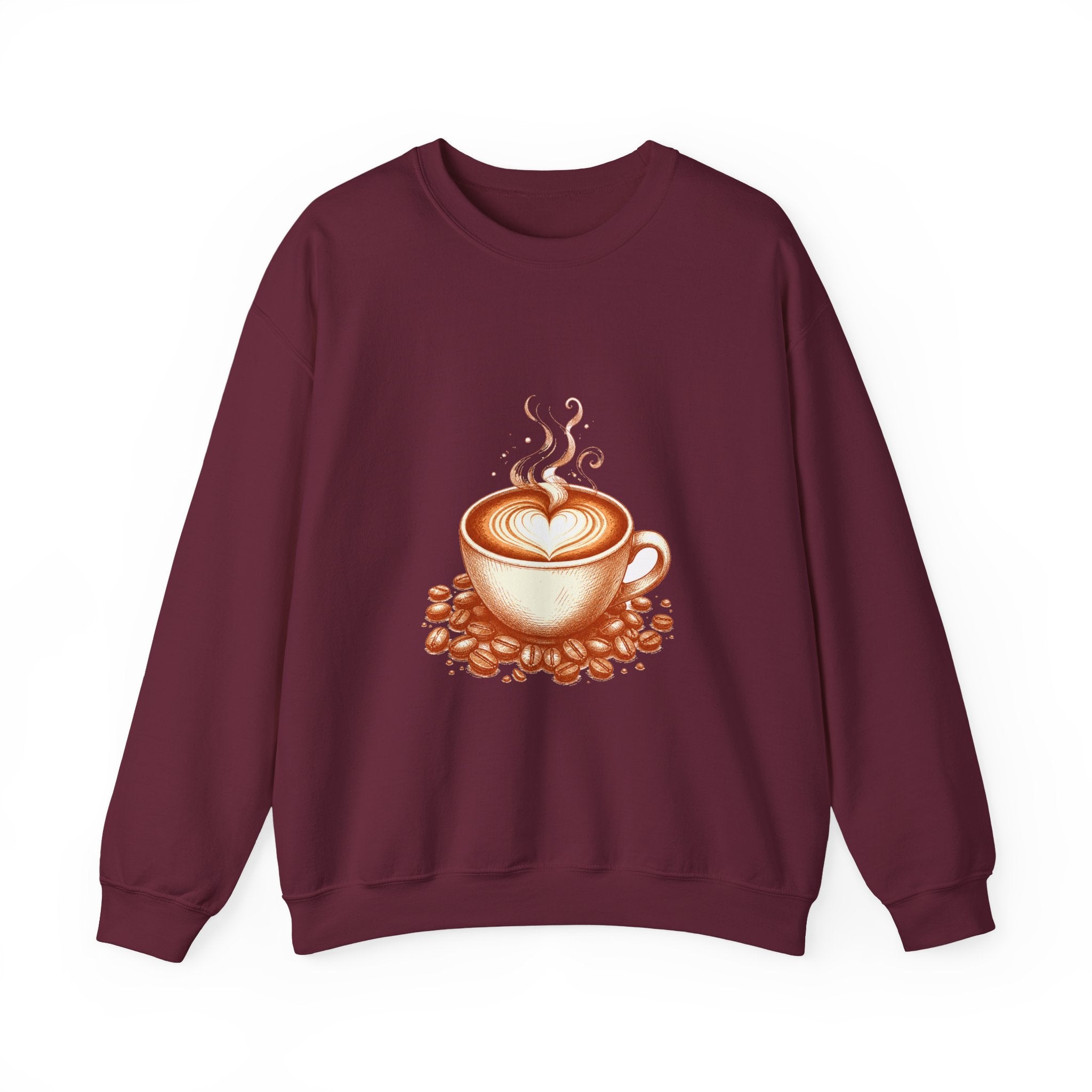 Matching Couple Sweatshirt - Coffee & Tea Matching Couple Crewneck Sweatshirt Hand-Drawn Art His Hers Best Friend Gift - Design A